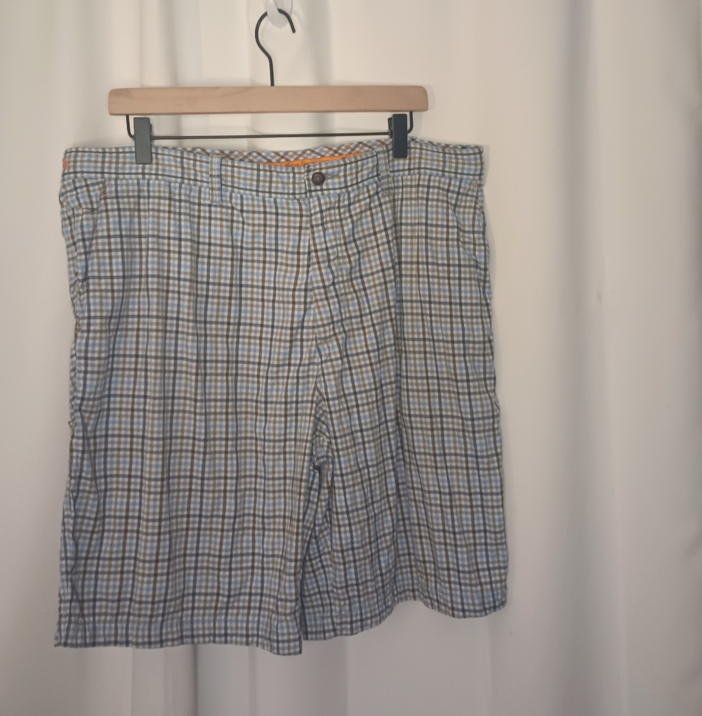 Tommy Bahama Mens Plaid Nylon Shorts Size 36 Bermuda Resort Preppy Spring Golf